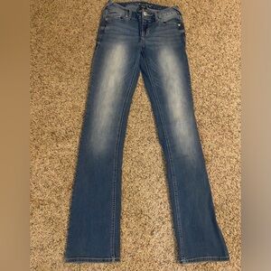 Women’s Vanity Jeans Low Rise Distressed Bootcut Size 26 Long